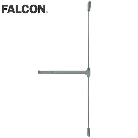 Falcon 19-V SERIES SVR EXIT DEVICE 362.46 EXIT ONLY LESS TRIM 3 FOOT, LEFT HAND REVERSE ALUMINUM PAINTED FLC-19-V-EO-SP28-3-LHR-FALCON
